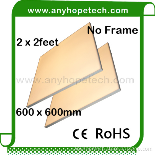 No aluminum frame 600 600mm ultra-efficient led ceiling panel